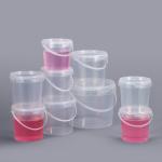 Custom Order PP Bucket Customize Logo White Transparent Round Food Takeway Box