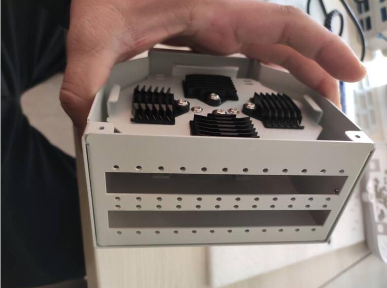Aluminum Alloy Plastic Splice Tray DIN Fiber Optic Terminal Box 12 Port