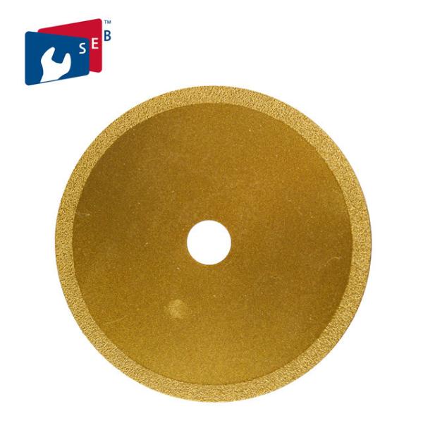 Buy cheap 125 Mm Vacuum Brazed Diamond Blades Yellow Color Integral Structure High Speed from wholesalers