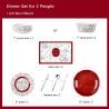 Buy cheap Full Porcelain Christmas Tableware Chinese Year Ceramic Tableware Plant Pattern Type from wholesalers