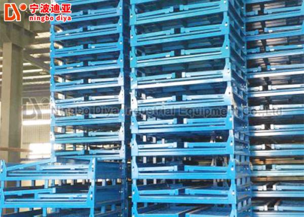 Buy cheap Side Holes Large Rack Storage System , Industrial Steel Folding Turnover Pallet Box from wholesalers