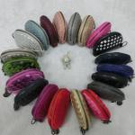 12x3x9CM SGS Zippered Coin Purse Small Handmade PU Leather Grid TPCH