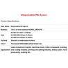 Buy cheap Customized disposable plastic aprons waterproof medical /kitchen apron pe apron,Medical Food Waterproof Disposable Plast from wholesalers