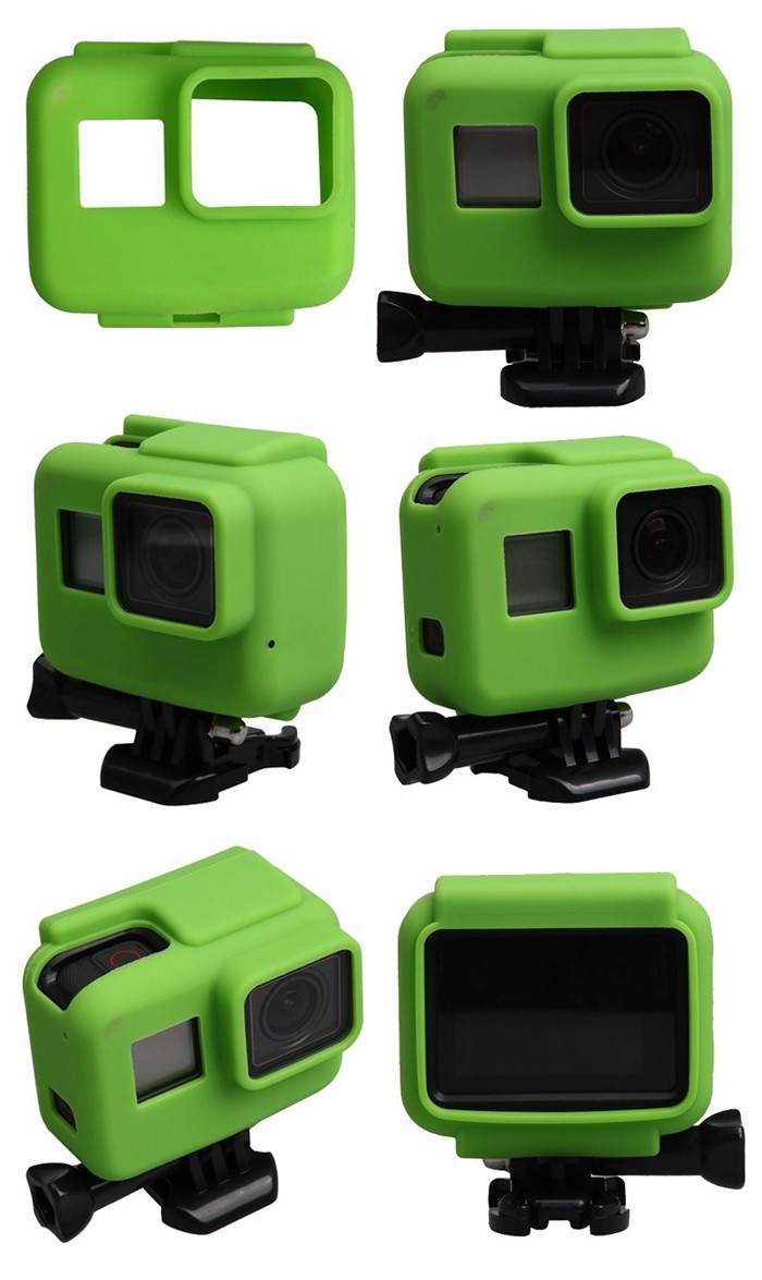 TPU Material Sports Camera Accessories CNC Blue Aluminum Housing Case