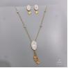 Buy cheap CE 14k Gold Necklace And Earring Set SS Steel Four Leaf Clover Jewelry from wholesalers