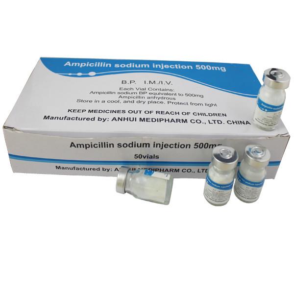 Buy cheap Ampicillin Sodium for Injection 1g/10ml, 50vials/Box BP/USP/CP Standard GMP Medicine from wholesalers