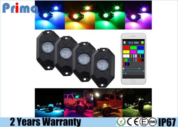 Buy cheap RGB LED Rock Light Kits with Phone App Control Multicolor Neon Lights Under Off Road Truck SUV ATV from wholesalers