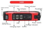 12V Portable Car Battery Jump Starter Auto Power Supply Bank 10000mAh Battery