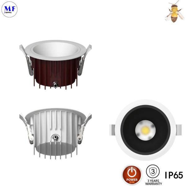 Buy cheap High Power Recessed COB LED Down Light Waterproof Spot Light anti-Glare 100lm/W 1-10V Dali Dimable 7W 15W 30W 60W from wholesalers