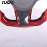 Buy cheap Red Carbon Fiber Rounded Top Flat Bottom Steering Wheel Tesla Model 3 Y from wholesalers