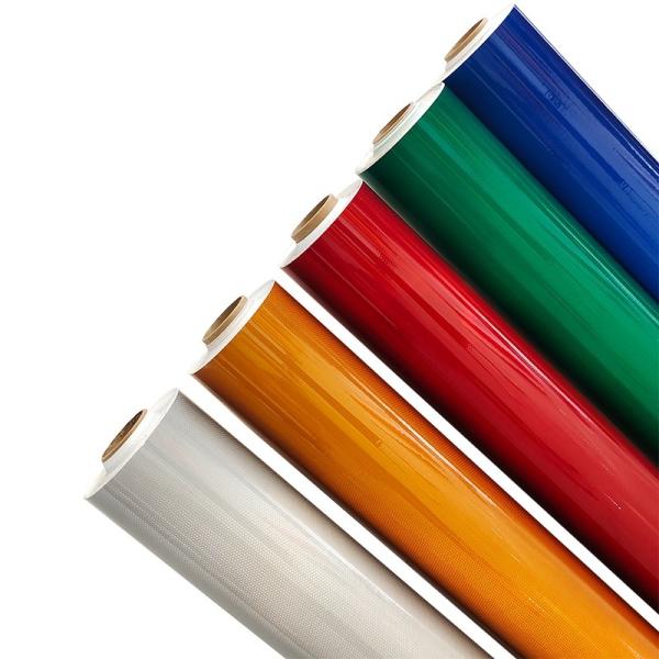High Intensity Self Adhesive Road Sign Reflective Sheeting Vinyl Film For Night