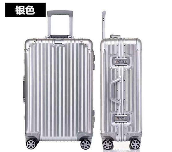 Aluminum Travel Luggage Hard Trolly Case New Aluminium Suitcase 4 Spinner Wheels
