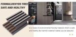WaterProof Soundproof Fluted PS Wall Panels Easy Installation Wood Plastic