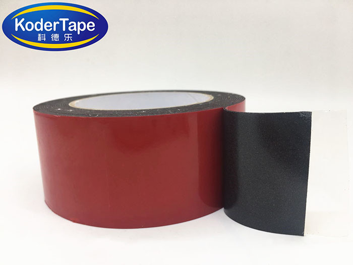 Black EVA Double Sided Adhesive Foam Tape In Solvent Glue 1-3mm Thickness For Furniture Accessories