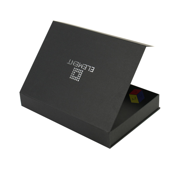Sturdy Black A4 Paper Gift Packaging Custom Magnetic Box Cardboard Personalized Foil Logo