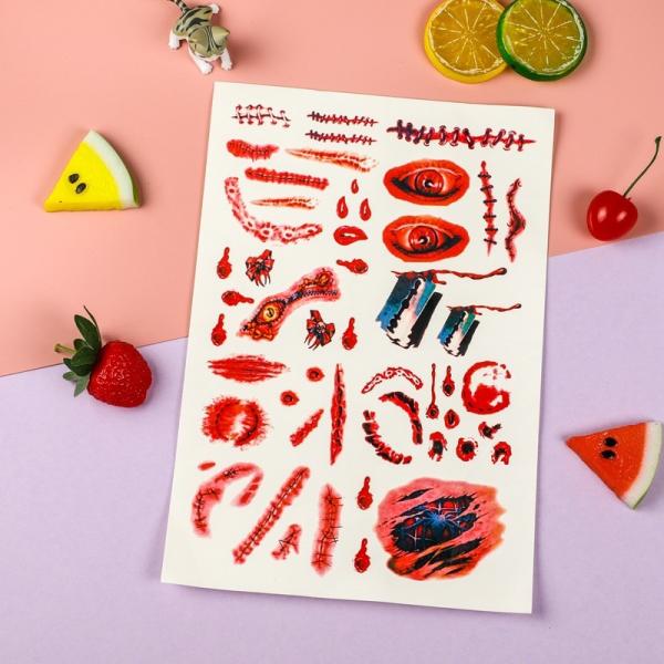 Buy cheap Noctilucent Light Festive Stickers Funny Makeup Halloween Tattoo Stickers from wholesalers