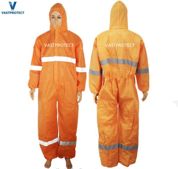 Label Accessories Nonwoven SMS Microporous Disposable Coveralls with Reflective