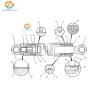 Buy cheap E312B Arm Hydraulic Cylinder 119-5437 119-5436 Excavator Hydraulic Parts from wholesalers