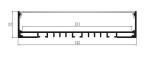 Large Waterproof Suspended LED Profile Aluminum Customized For Supermarket 142