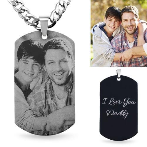 Buy cheap 0.11oz 1.12in Custom Picture Pendant Necklace OEM Engraved Portrait Necklaces from wholesalers