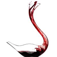 Buy cheap 1800ml Glass Wine Decanter Handmade Lead Free Crystal Material Swan Shaped product
