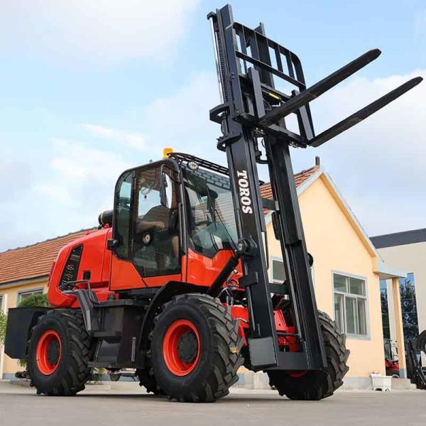 Buy cheap 5 Tonne All Terrain Fork Truck Rough Terrain Masted Forklift High Performance from wholesalers