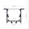 Buy cheap Durable 50*35mm Recessed LED Profile Aluminum Channel With Soft Lighting from wholesalers