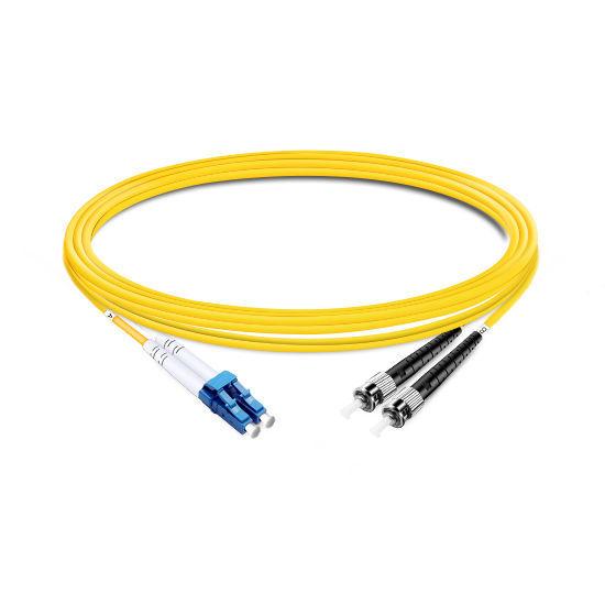 Buy cheap 3m (10ft) Duplex OS2 Single Mode LC UPC to ST UPC PVC (OFNR) Fiber Optic Cable from wholesalers