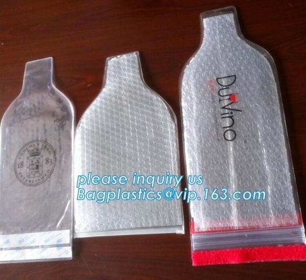 Buy cheap Reusable Wine Bottle Protector Travel Safe Transportation Packing Cushion Bubble Bags Wine Wrap Bottle Bags Protectors from wholesalers