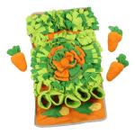 4 Layer Carrot Snuffle Mat For Dogs Cat Fleece Felt Slow Feeding Pet Training