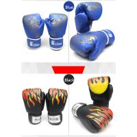Buy cheap black red blue PU Kick Boxing Gloves Man Training grant taekwondo gloves product