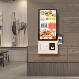 China Self Checkout Kiosk With 23.8inch Touch Screen Display Printer Scanner For Retail Store Supermarket on sale