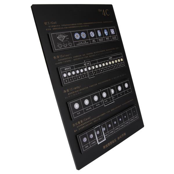 Buy cheap Luxury Jewelry Shop Diamond 4c Chart Acrylic Material Black / White Color from wholesalers