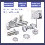 Stainless Steel 304 316 DIN931 DIN933 Hex Head Bolts with Customized Service