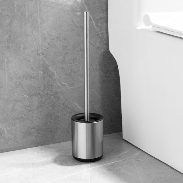 Modern Design Stainless Steel Toilet Brush with Matt Finish and Anti-Fingerprint