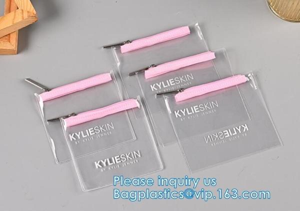 Buy cheap Biodegradable Customized PVC Matte Accessories Plastic Packaging Bag, Jewelry Pouch With Zipper Bag from wholesalers
