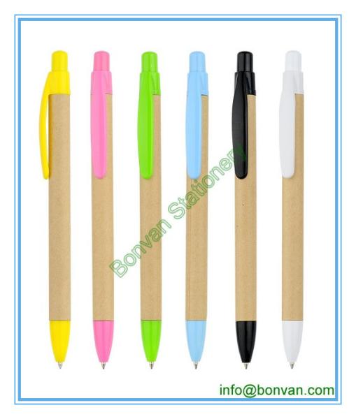 Buy cheap eco paper promotional pen, craft paper advertising ball pen from wholesalers