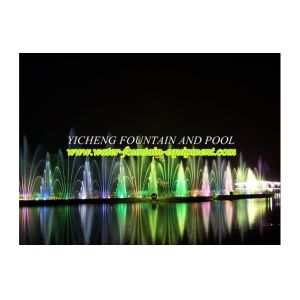 Rectangular Floating Music Fountain , Musical Water Fountain Dancing Water