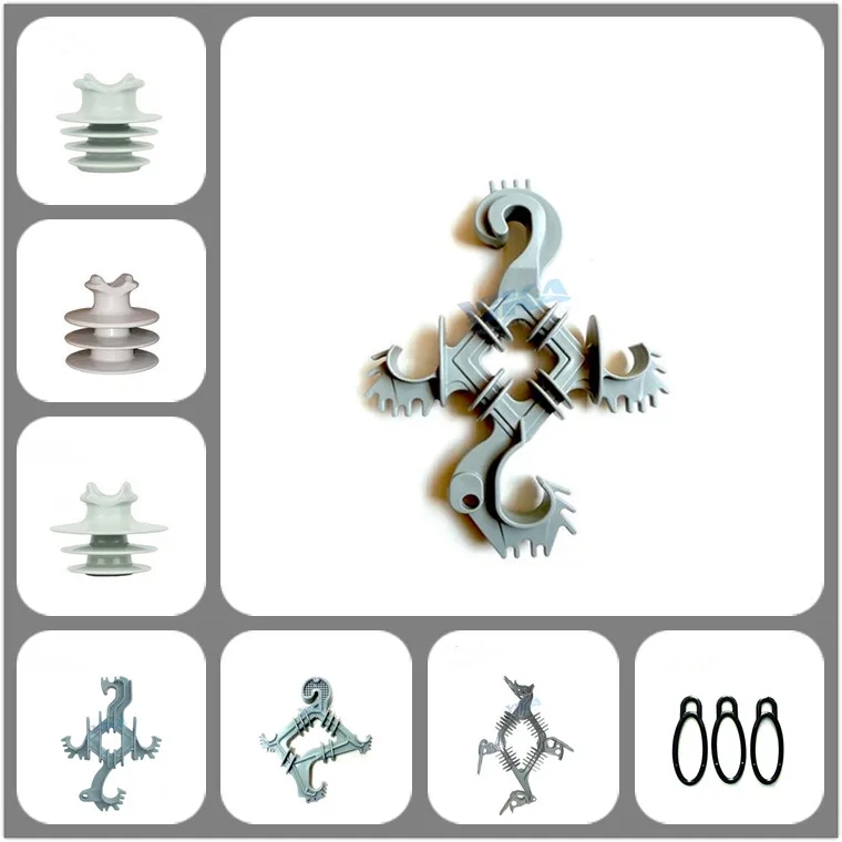 Apply Cable Diameter 3-8 mm Fiber Tension Clamp with Hippocampal Hooks Wire Clamp in Black