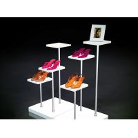 Buy cheap Square / Round Shape Shop Display Shelving White Color For Shoes Bags product