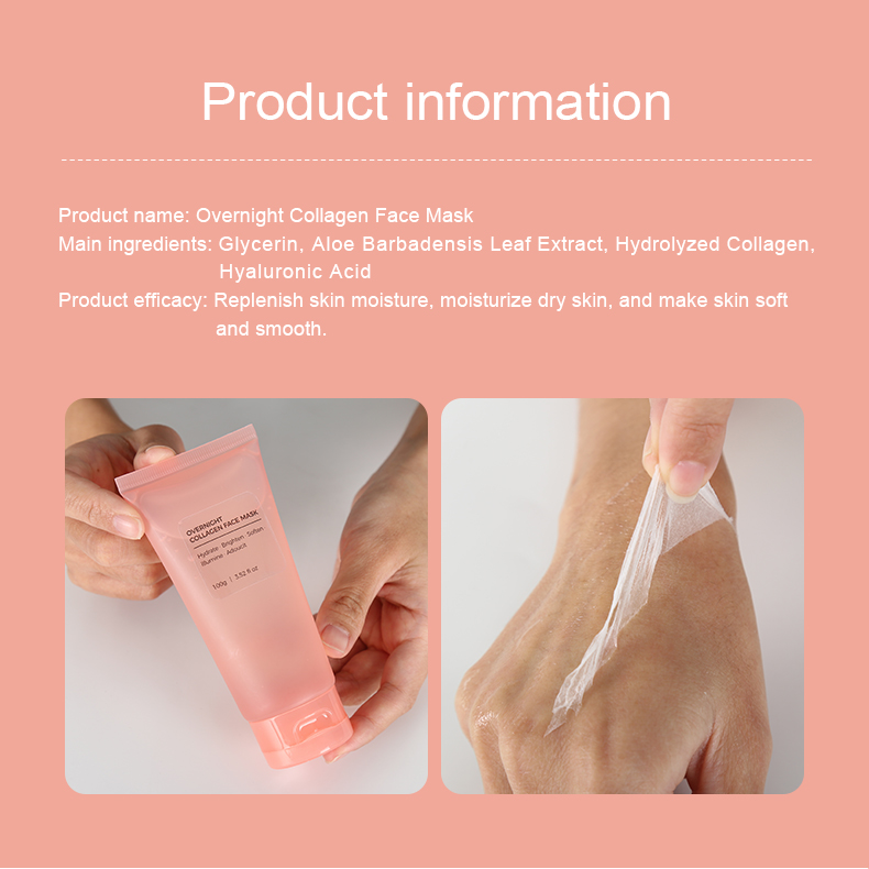 Face Masks Vitamin C Collagen Overnight Sleeping Wrapping Facial Mask Moisturizing for Daily Use