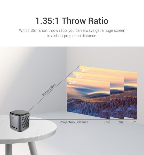 Buy cheap Outdoor Camping Cinema DLP Smart Projector Video Android Cube Portable Wireless from wholesalers