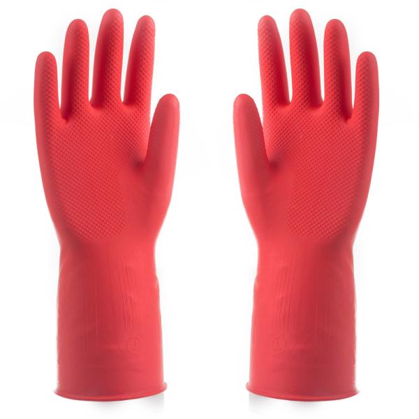 Buy cheap Anti Tearance Unlined Rubber Gloves , Rubber Safety Gloves Chemicals Resistance from wholesalers