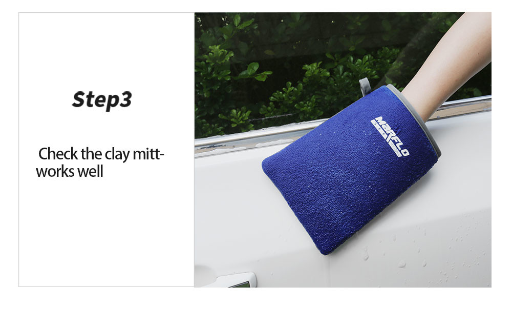 Blue Custom Synthetic Clay Mitt Clay Bar Wash Mitt For Auto Care Blister Packaged