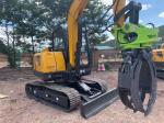 Excavator Rotary Hydraulic Log Grabber For Forest Machinery