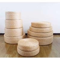 Buy cheap Natural Straw Household Storage Stool Grass Woven Ottoman Box Eco-Friendly Hand product