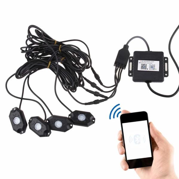 Buy cheap RGB LED Rock Light Kits with Phone App Control Multicolor Neon Lights Under Off Road Truck SUV ATV from wholesalers