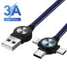 Buy cheap 3.3 Ft Nylon Braided 5000 Times 8 Pin 3A USB 2.0 Cable from wholesalers