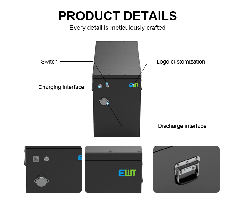 Custom Lithium Iron Phosphate Battery Pack 48V 60Ah 26650 LiFePO4 Battery Pack