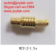 Buy cheap High quality gold plated MCX male streight crimp coaxial connector 50ohm MCX-J-1.5A from wholesalers